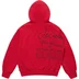 Supreme Aphex Twin Zip Up Hooded Sweatshirt - Red (front)