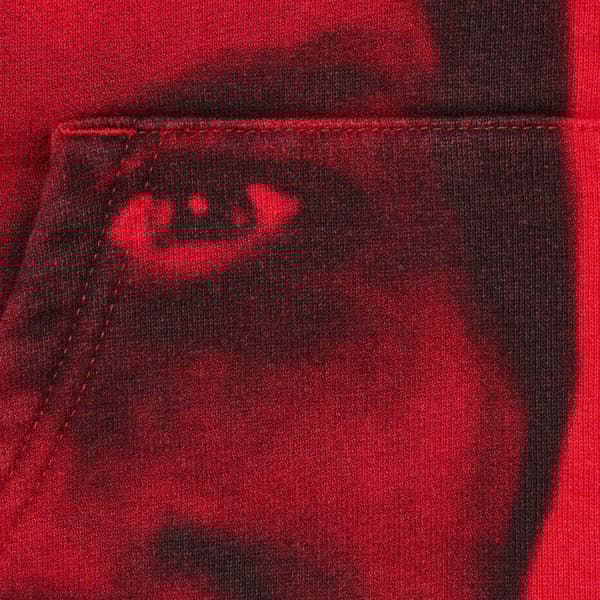 Supreme Aphex Twin Zip Up Hooded Sweatshirt - Red (front)