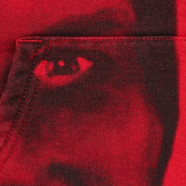 Supreme Aphex Twin Zip Up Hooded Sweatshirt - Red (front)