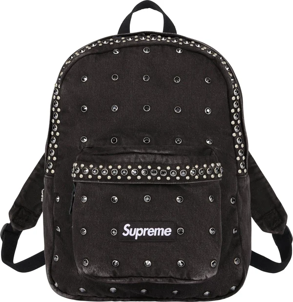 Supreme b.b. Simon Denim Backpack - Black (front)