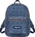 Supreme b.b. Simon Denim Backpack - Washed Indigo (front)