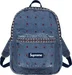Supreme b.b. Simon Denim Backpack - Washed Indigo (front)
