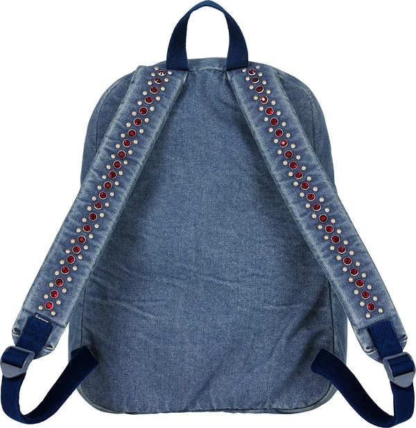 Supreme b.b. Simon Denim Backpack - Washed Indigo (front)