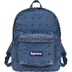 Supreme b.b. Simon Denim Backpack - Washed Indigo (front)