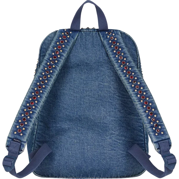 Supreme b.b. Simon Denim Backpack - Washed Indigo (front)