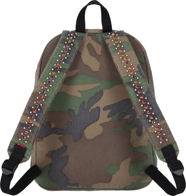 Supreme b.b. Simon Denim Backpack - Woodland Camo (front)