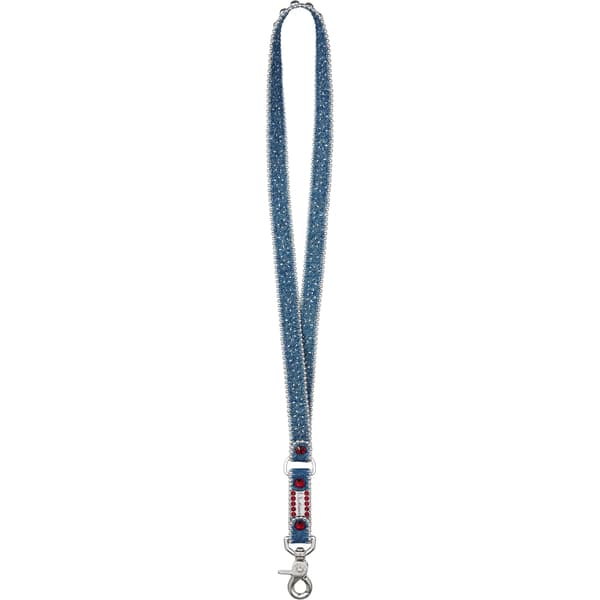 Supreme b.b. Simon Denim Lanyard - Washed Indigo (front)