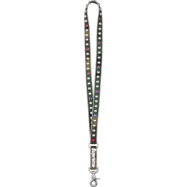 Supreme b.b. Simon Denim Lanyard - Woodland Camo (front)