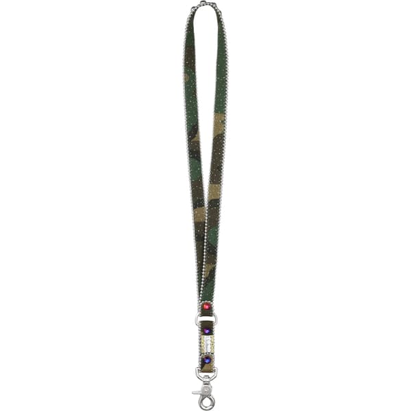 Supreme b.b. Simon Denim Lanyard - Woodland Camo (front)