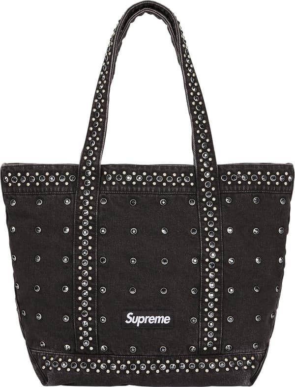Supreme b.b. Simon Denim Tote Bag - Black (front)