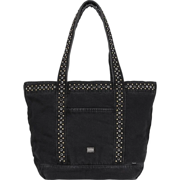 Supreme b.b. Simon Denim Tote Bag - Black (front)