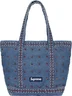 Supreme b.b. Simon Denim Tote Bag - Washed Indigo (front)