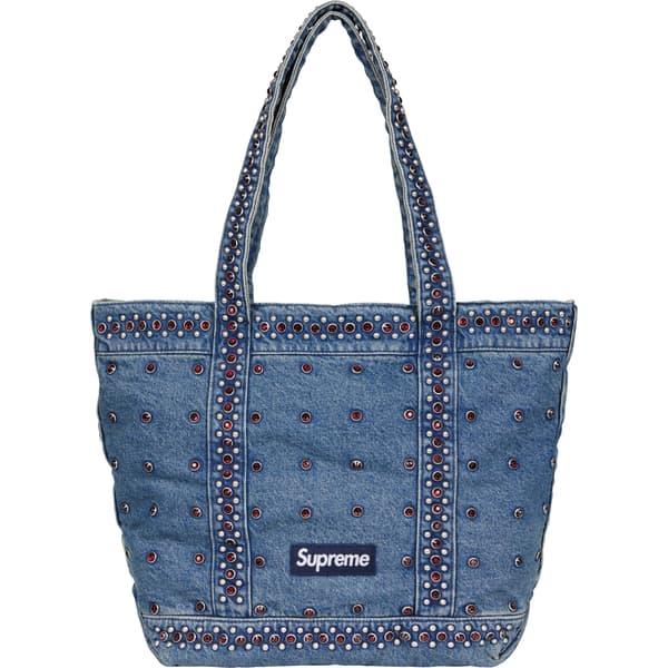 Supreme b.b. Simon Denim Tote Bag - Washed Indigo (front)