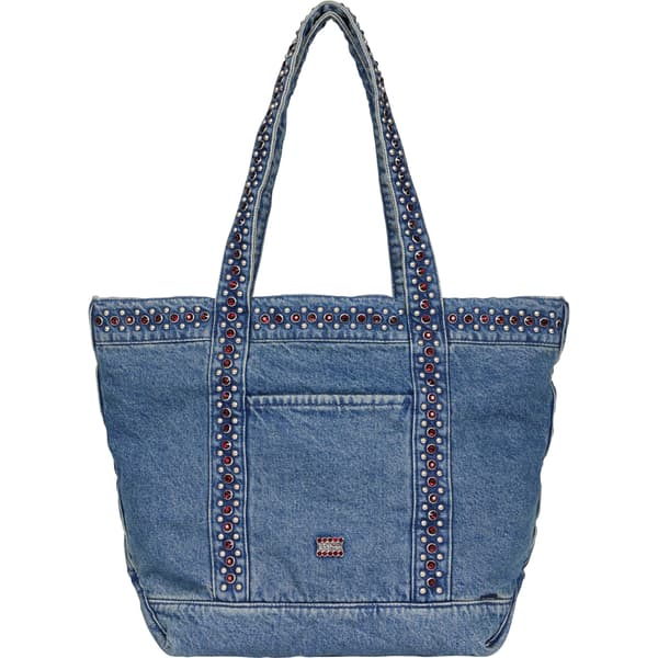 Supreme b.b. Simon Denim Tote Bag - Washed Indigo (front)