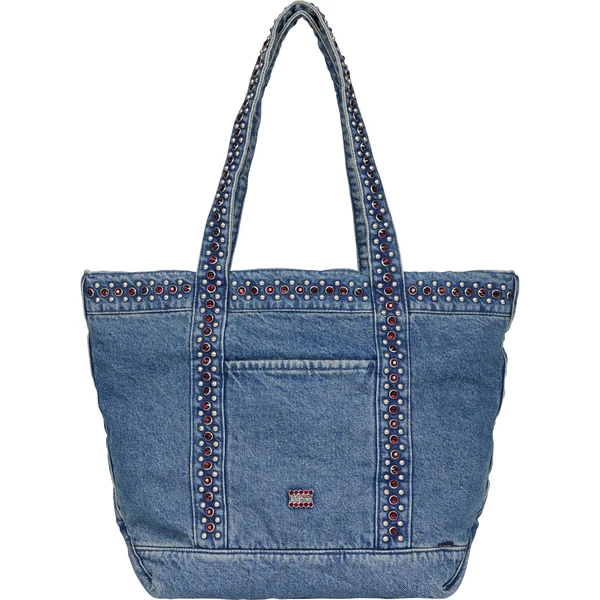 Supreme b.b. Simon Denim Tote Bag - Washed Indigo (front)