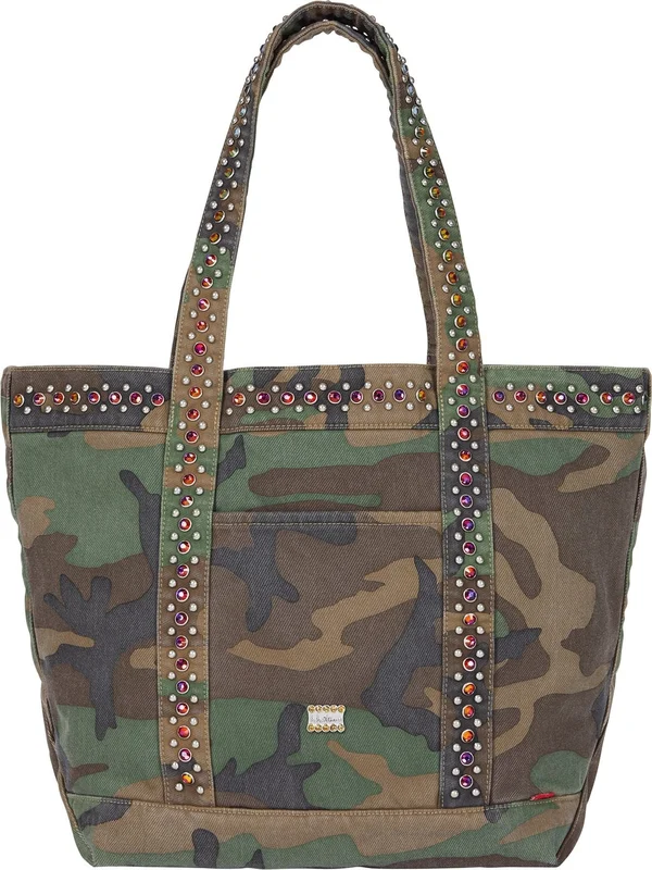 Supreme b.b. Simon Denim Tote Bag - Woodland Camo (front)
