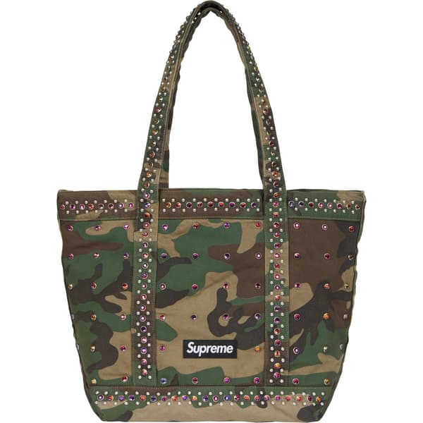 Supreme b.b. Simon Denim Tote Bag - Woodland Camo (front)