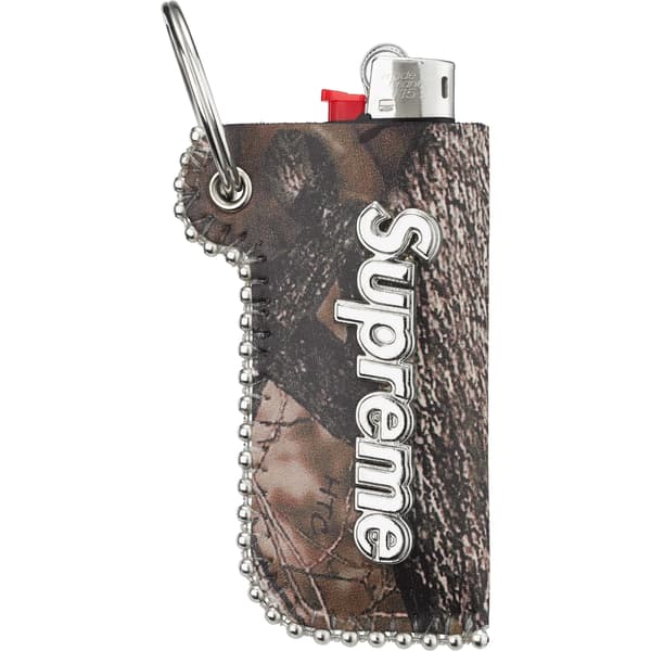 Supreme b.b. Simon Leather Lighter Case Keychain - TrueTimber® HTC Fall Camo (front)
