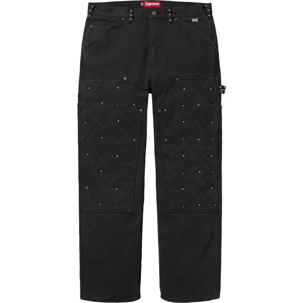 Supreme b.b. Simon Quilted Double Knee Painter Pant - Black (front)