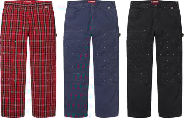 Supreme b.b. Simon Quilted Double Knee Painter Pant - Group Shots (front)