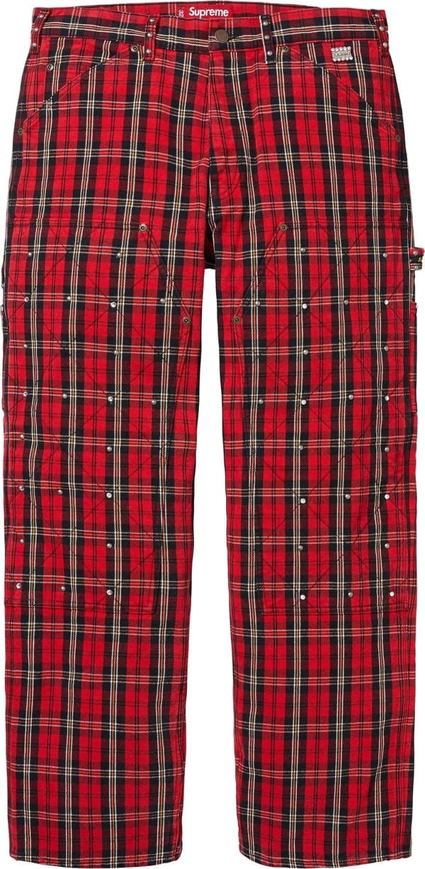 Supreme b.b. Simon Quilted Double Knee Painter Pant - Plaid (front)