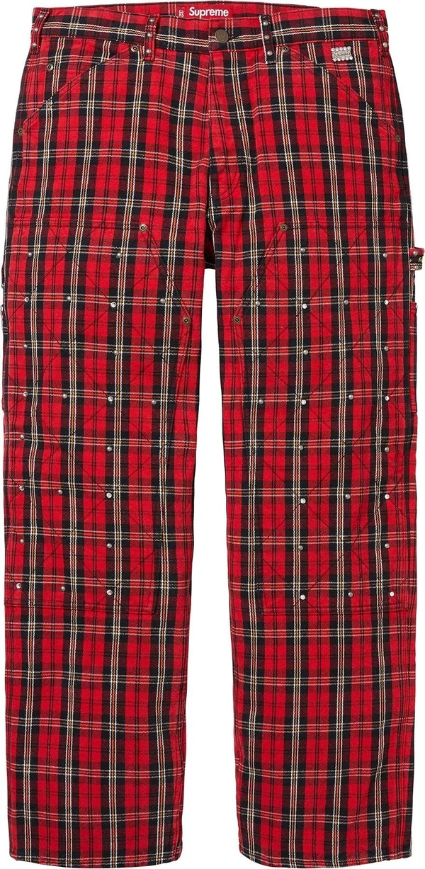 Supreme b.b. Simon Quilted Double Knee Painter Pant - Plaid (front)