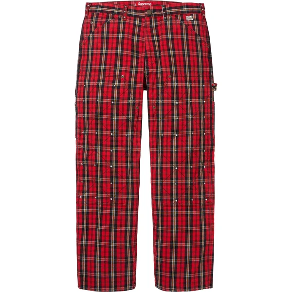 Supreme b.b. Simon Quilted Double Knee Painter Pant - Plaid (front)