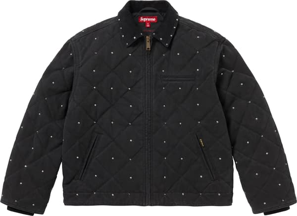 Supreme b.b. Simon Quilted Work Jacket - Black (front)