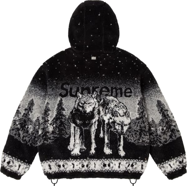 Supreme b.b. Simon Reversible Hooded Fleece Jacket - Black (front)