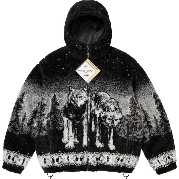 Supreme b.b. Simon Reversible Hooded Fleece Jacket - Black (front)