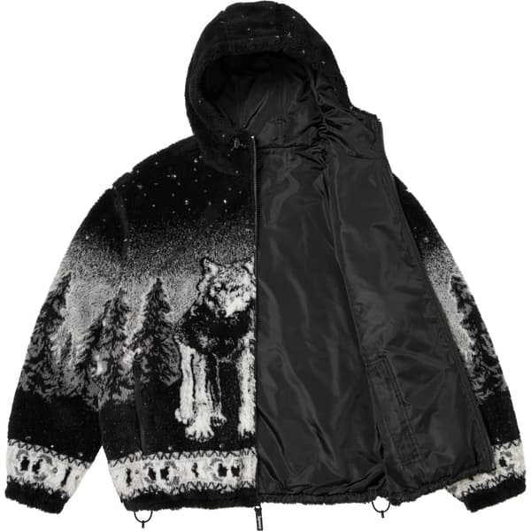 Supreme b.b. Simon Reversible Hooded Fleece Jacket - Black (front)