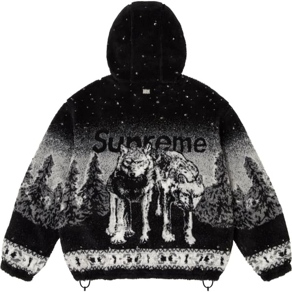 Supreme b.b. Simon Reversible Hooded Fleece Jacket - Black (front)