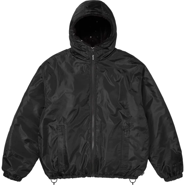 Supreme b.b. Simon Reversible Hooded Fleece Jacket - Black (front)