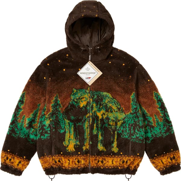 Supreme b.b. Simon Reversible Hooded Fleece Jacket - Brown (front)