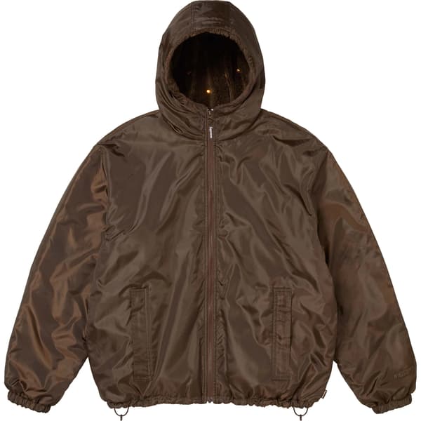 Supreme b.b. Simon Reversible Hooded Fleece Jacket - Brown (front)