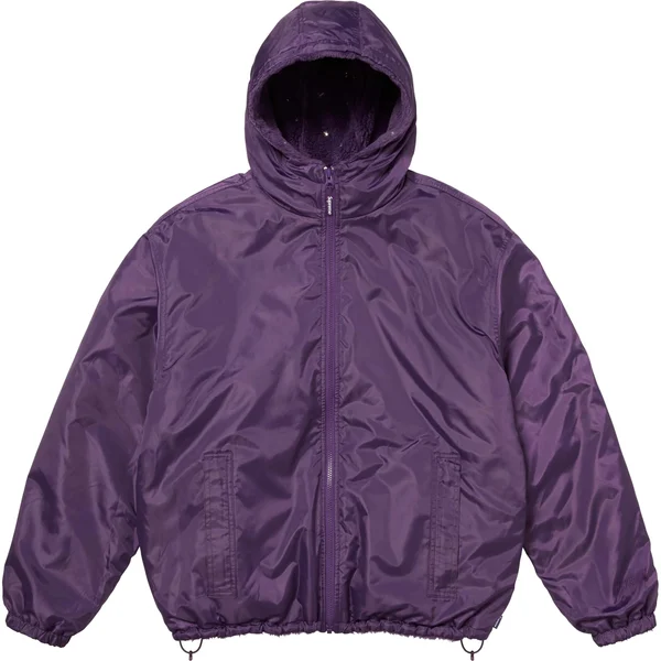 Supreme b.b. Simon Reversible Hooded Fleece Jacket - Purple (front)