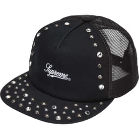 Supreme b.b. Simon Studded Canvas Mesh Back 5-Panel Black