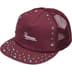 Supreme b.b. Simon Studded Canvas Mesh Back 5-Panel - Burgundy (front)
