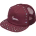 Supreme b.b. Simon Studded Canvas Mesh Back 5-Panel - Burgundy (front)