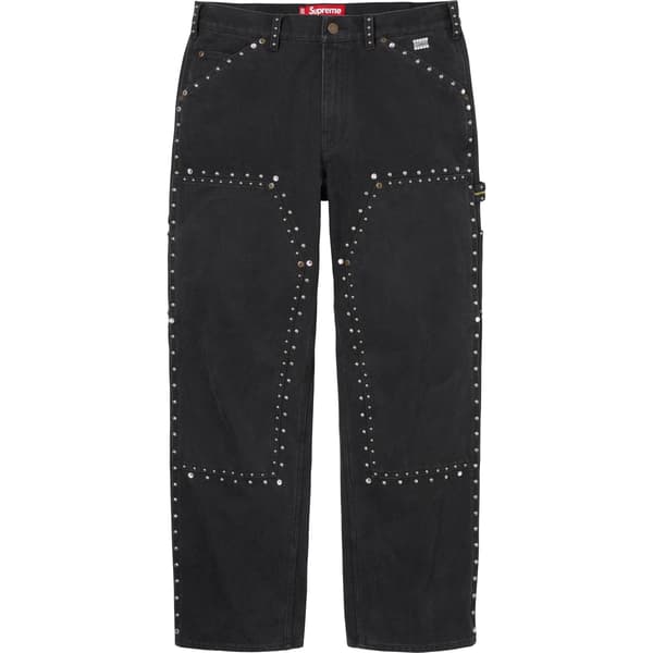 Supreme b.b. Simon Studded Double Knee Painter Pant - Black (front)