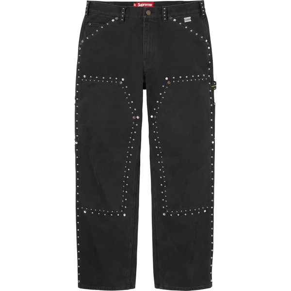 Supreme b.b. Simon Studded Double Knee Painter Pant - Black (front)
