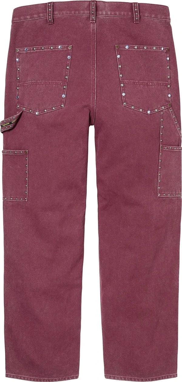 Supreme b.b. Simon Studded Double Knee Painter Pant - Burgundy (front)