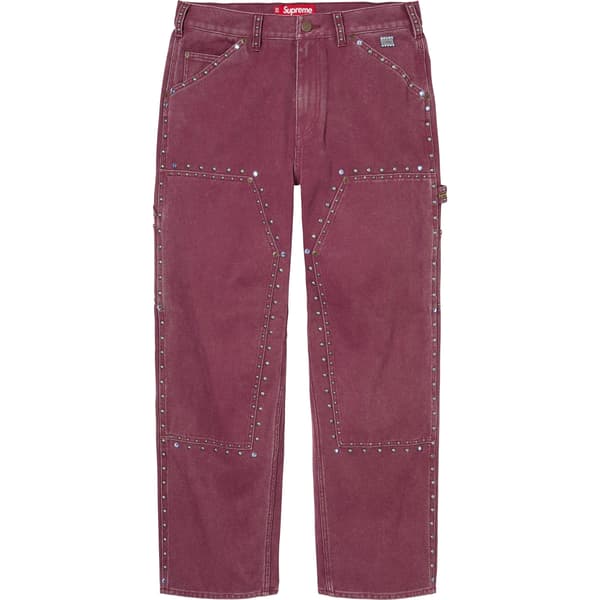 Supreme b.b. Simon Studded Double Knee Painter Pant - Burgundy (front)