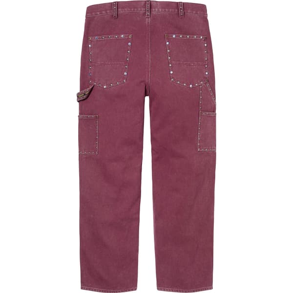 Supreme b.b. Simon Studded Double Knee Painter Pant - Burgundy (front)