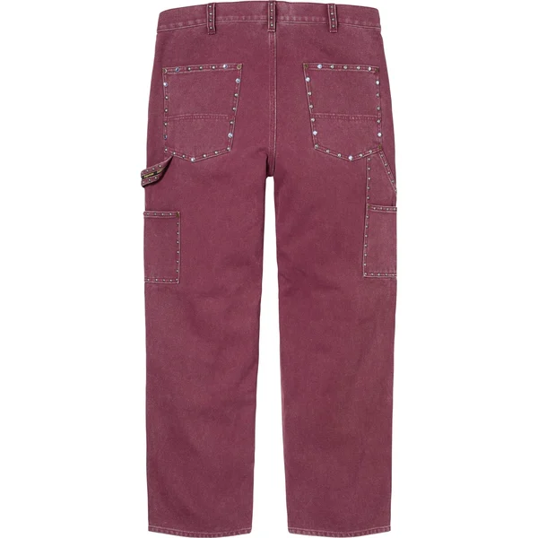 Supreme b.b. Simon Studded Double Knee Painter Pant - Burgundy (front)
