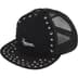 Supreme b.b. Simon Studded Mesh Back 5-Panel - Black (front)