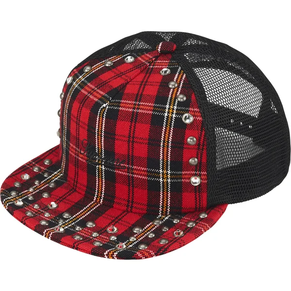 Supreme b.b. Simon Studded Mesh Back 5-Panel - Plaid (front)