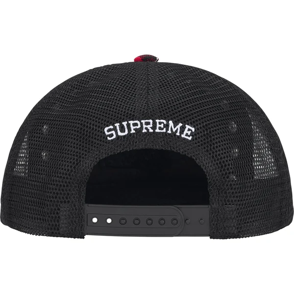 Supreme b.b. Simon Studded Mesh Back 5-Panel - Plaid (front)