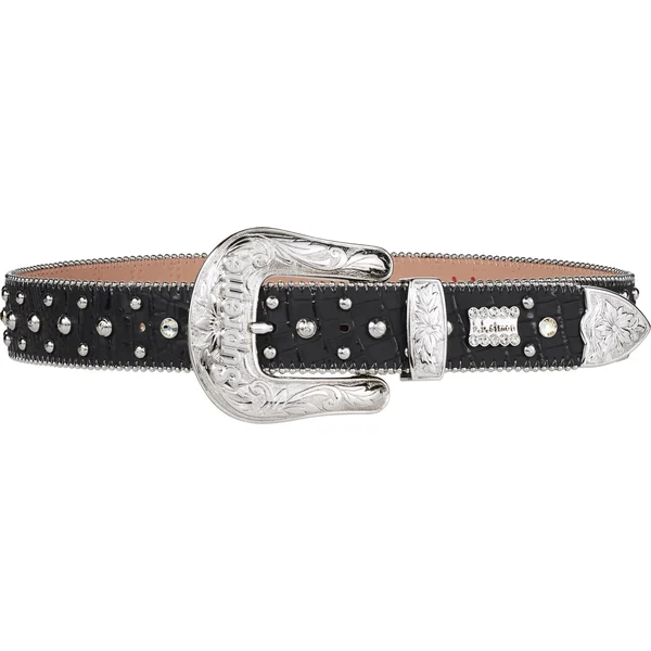 Supreme b.b. Simon Studded Ranger Belt - Black (front)