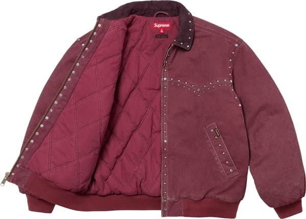 Supreme b.b. Simon Studded Work Jacket - Burgundy (front)